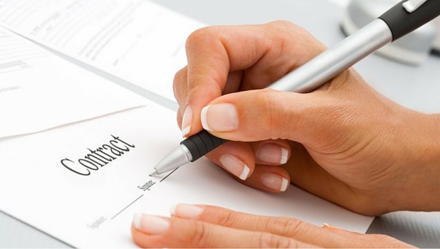 Signing of a contract