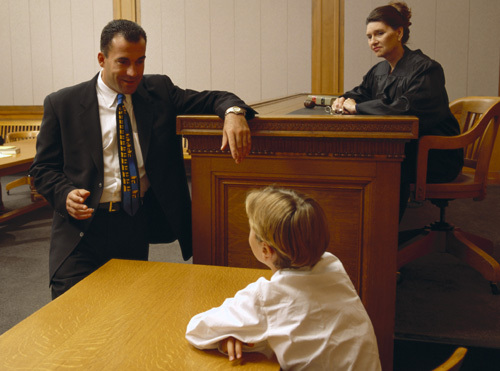 Courtroom setting